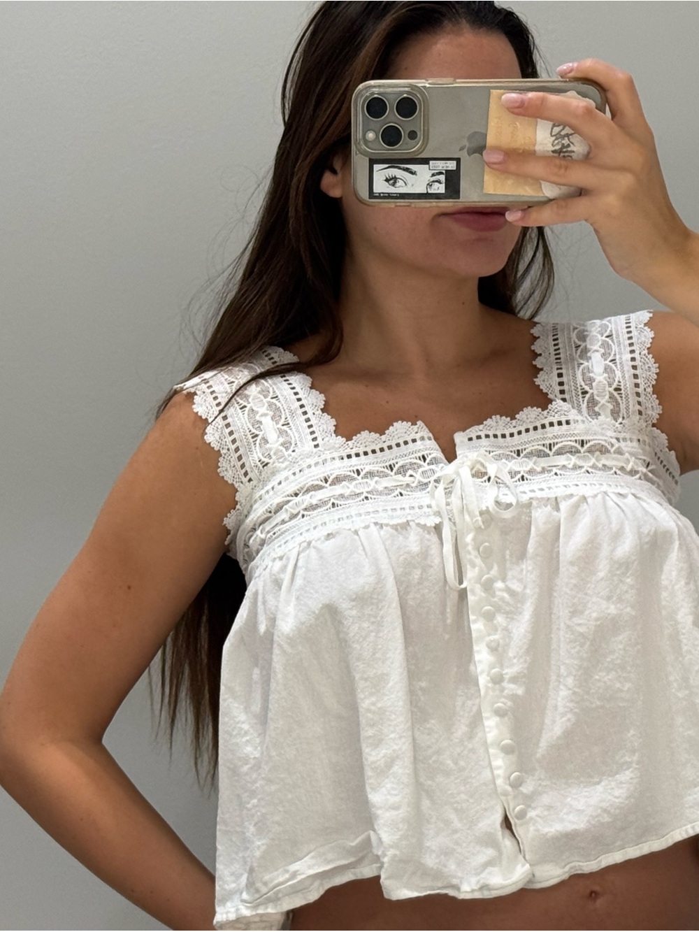 Cotton Doen DUPE Lace Trim Tank
